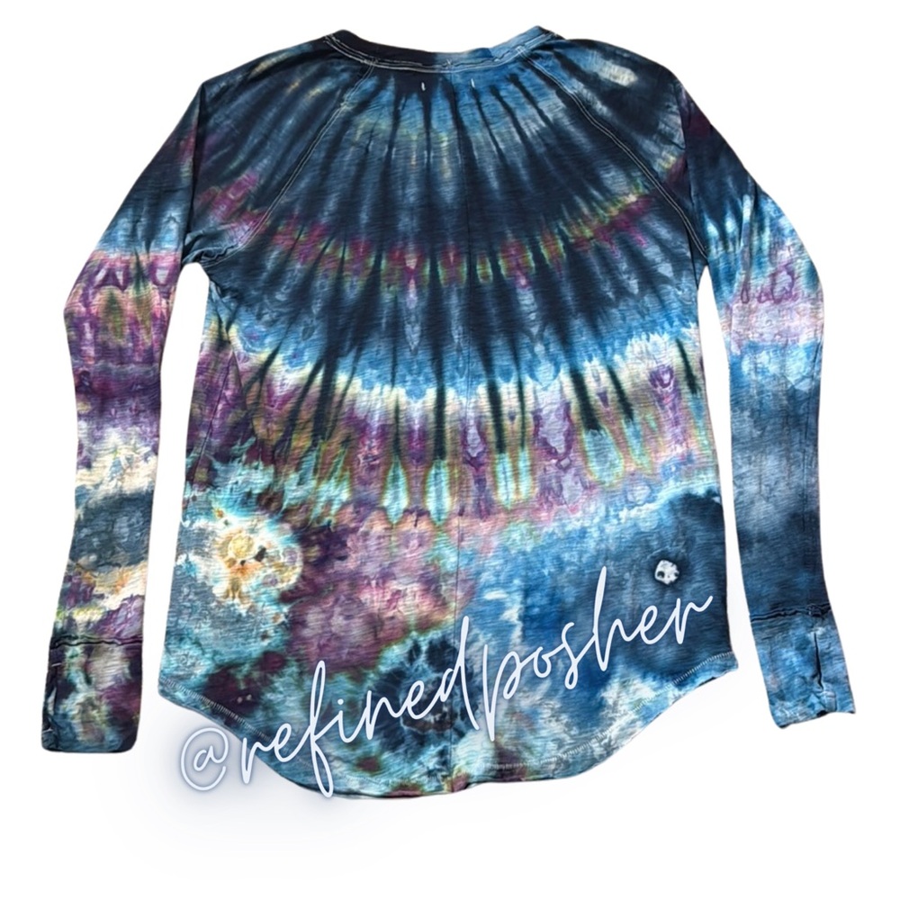 Free People We the Free Arden Tee size Small NEW White Tie Dye - Picture 5 of 7
